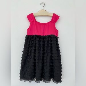 Size 3/4 Hot Pink and Black Girl’s Party/Pageant Dress.